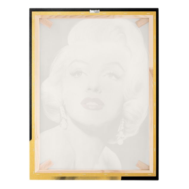 Impression sur toile - Marilyn With Earrings