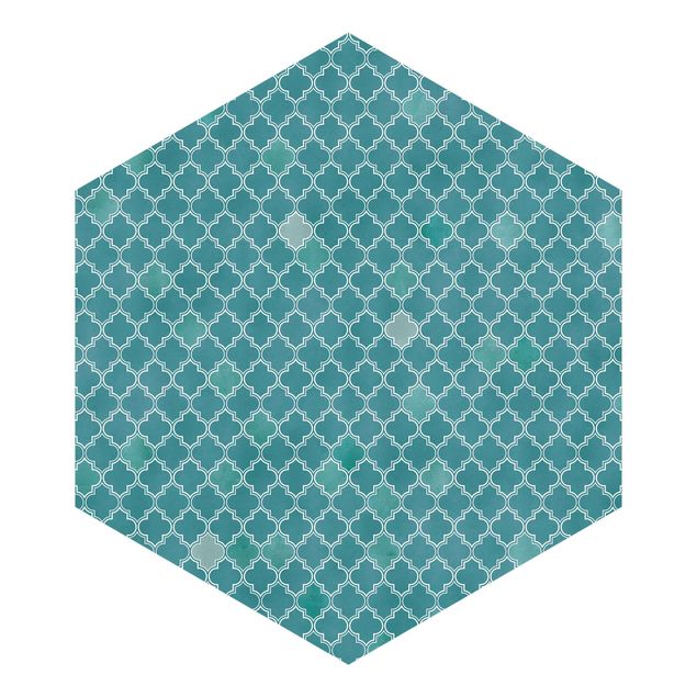 Papier peint hexagonal Motif Décoratif Marocain