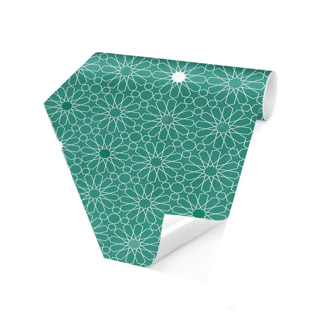 Papiers peintspanoramique hexagonal Motif Étoiles Marocaines