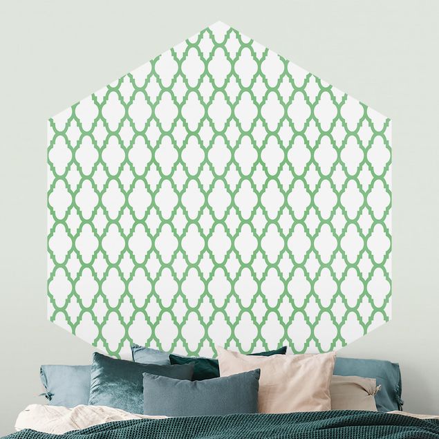 Papiers peints géométriques Motif ligne Nid d'Abeille Marocain