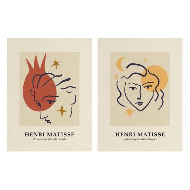 Tableau décoration Hommage à Matisse - Visages