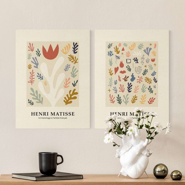 Tableau multicolore Hommage à Matisse - Plantes magnifiques