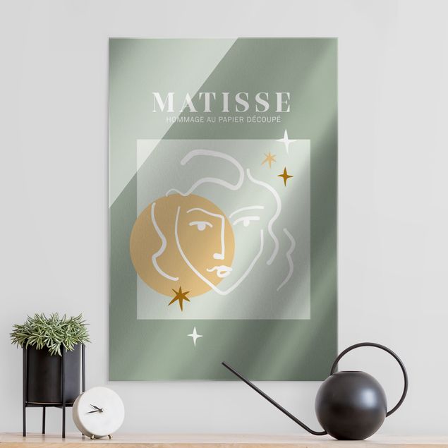 Tableaux modernes Interprétation de Matisse - Visage et étoiles