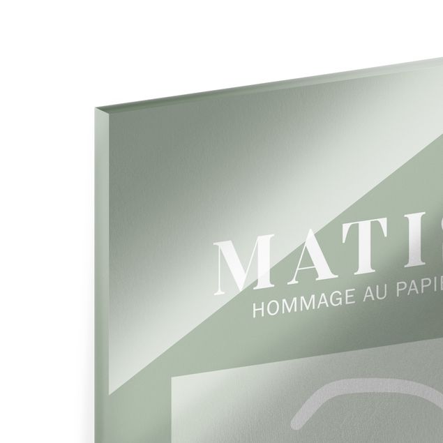 Tableaux en verre magnétique Interprétation de Matisse - Visage et étoiles