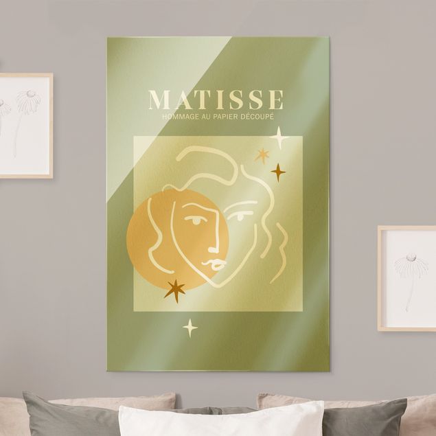 Tableaux modernes Interprétation de Matisse - Visage et étoiles