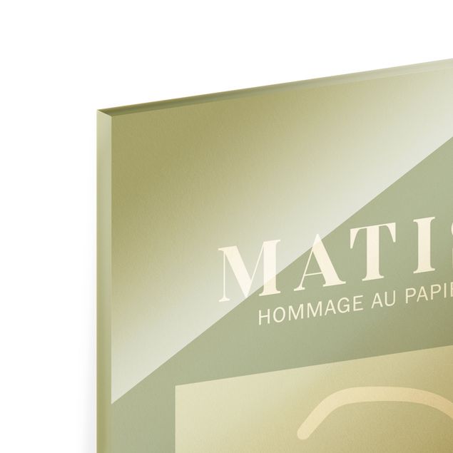 Tableaux en verre magnétique Interprétation de Matisse - Visage et étoiles