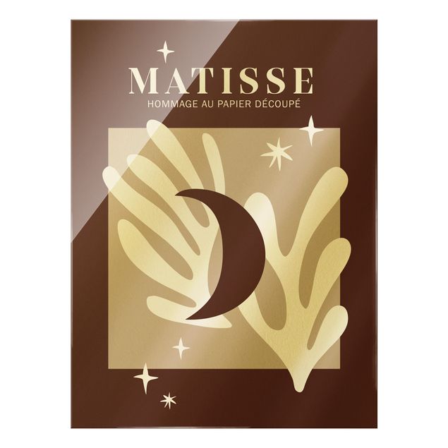 Tableau décoration Interprétation Matisse - Lune et étoiles rouges