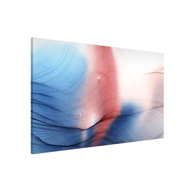 Tableaux modernes Mottled Colour Dance In Blue With Red