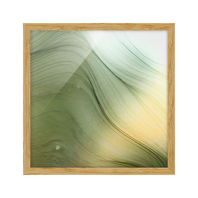 Tableau reproduction Mottled Green With Honey Yellow