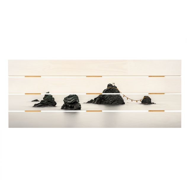 Tableaux en bois Meoto Iwa - Les rochers du couple marié