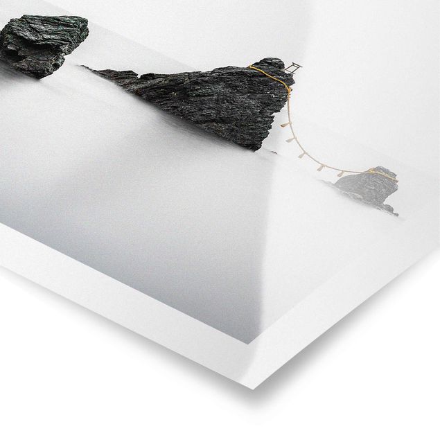 Posters en noir et blanc Meoto Iwa - Les rochers du couple marié