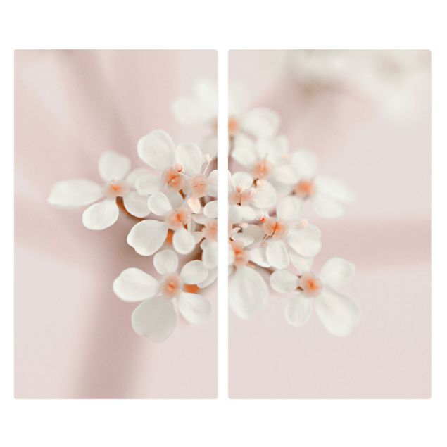 Cache plaques de cuisson - Mini Flowers In Pink Light