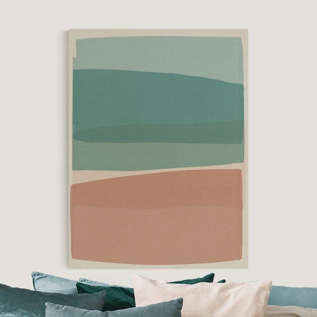 Tableau moderne Modern Turquoise And Pink