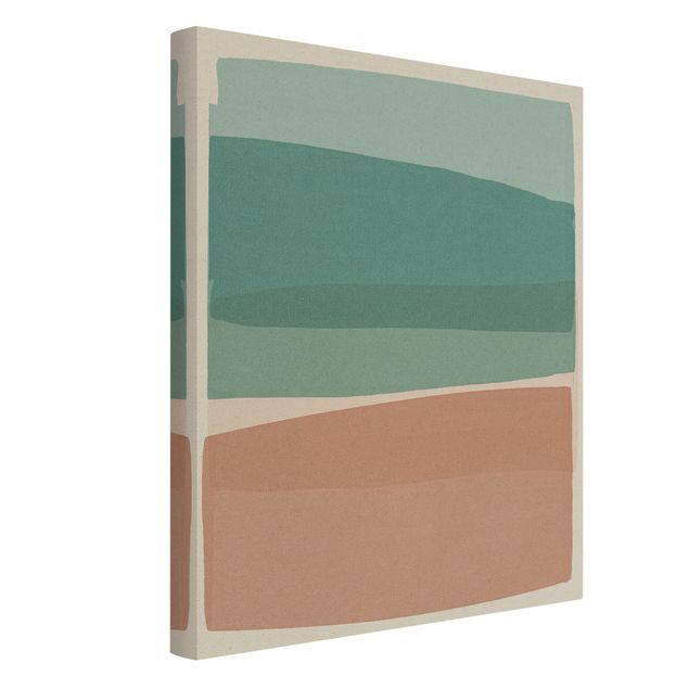 Impressions sur toile Modern Turquoise And Pink