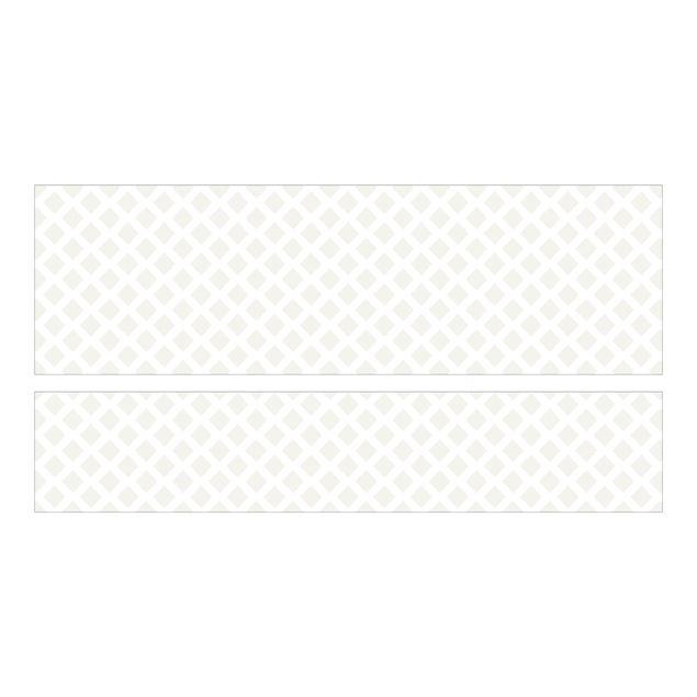 Papier adhésif pour meuble IKEA - Malm lit 140x200cm - Diamond Grid Light Beige