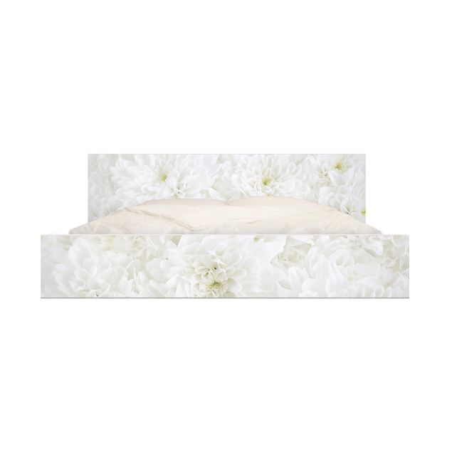 Adhésif meuble Dahlias Mer De Fleurs Blanc