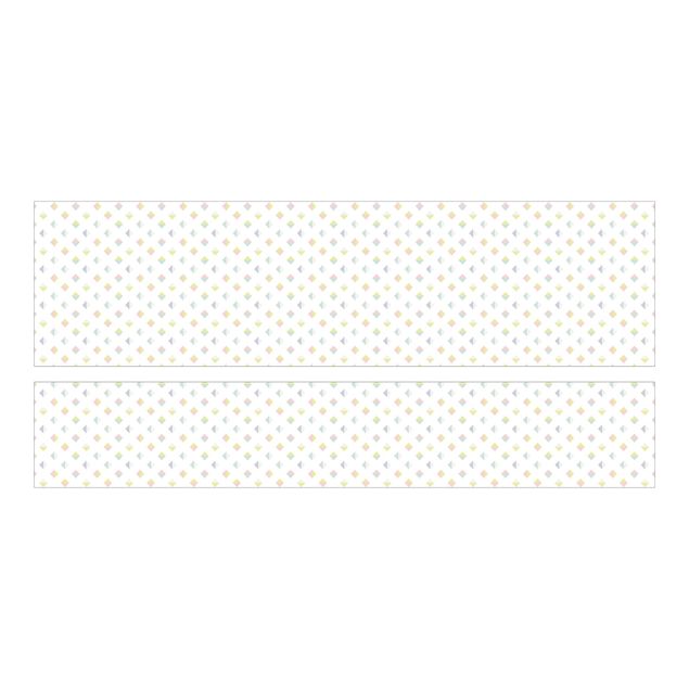 Papier adhésif pour meuble IKEA - Malm lit 160x200cm - Pastel Triangles