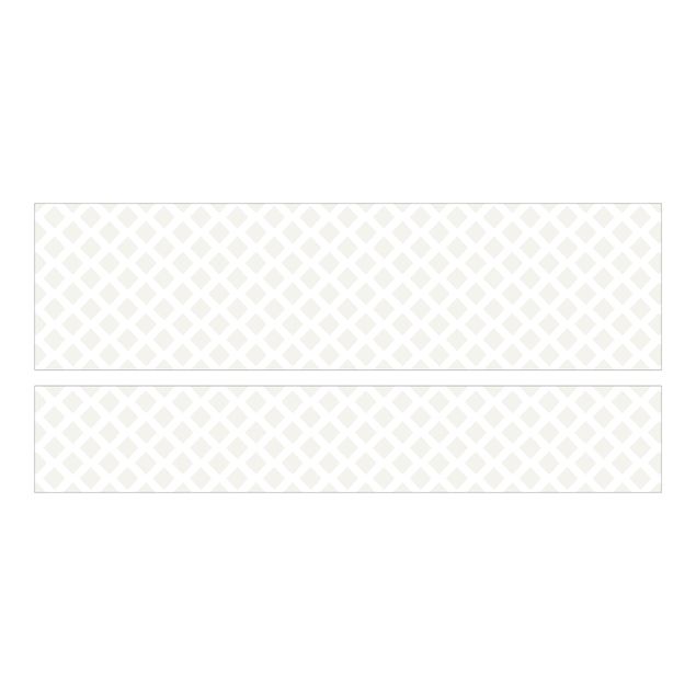 Papier adhésif pour meuble IKEA - Malm lit 160x200cm - Diamond Grid Light Beige