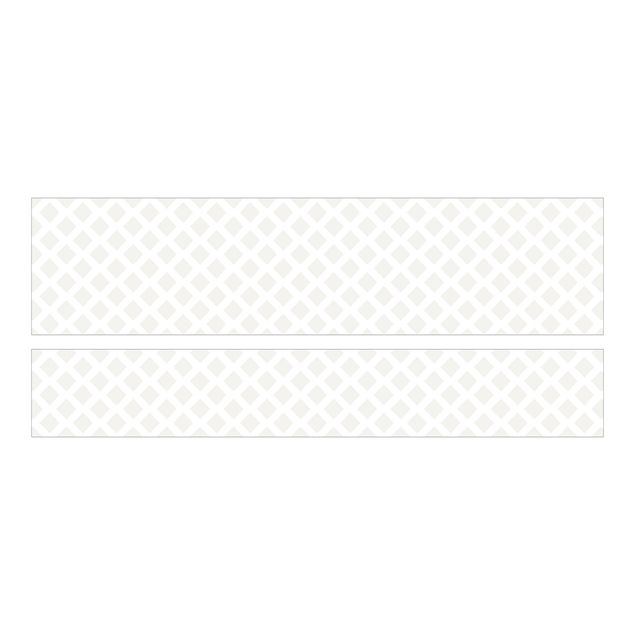 Papier adhésif pour meuble IKEA - Malm lit 180x200cm - Diamond Grid Light Beige