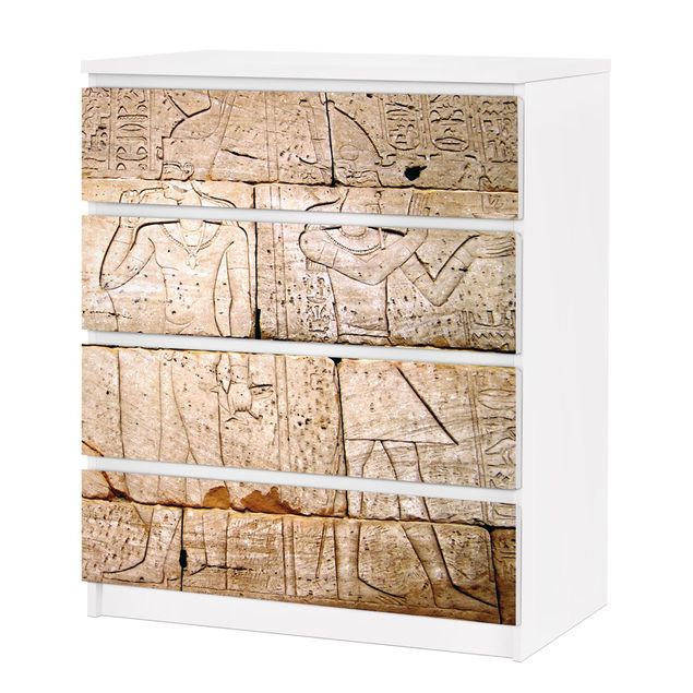 Papier adhésif pour meuble IKEA - Malm commode 4x tiroirs - Egypt Relief