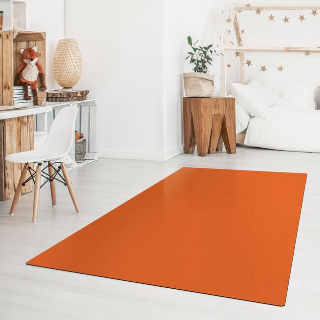 tapis orange salon Coquelicot