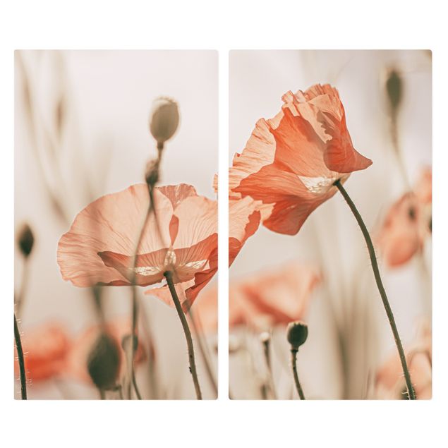 Cache plaques de cuisson - Poppy Flowers In Summer Breeze