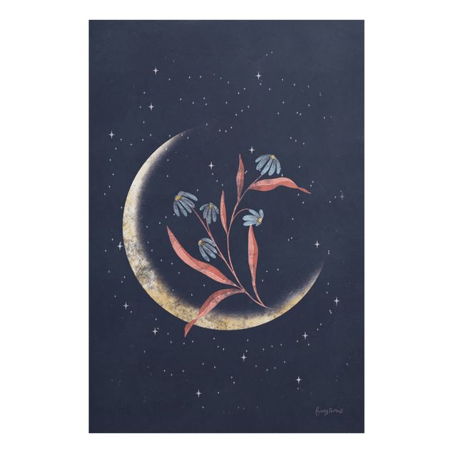 Tableaux Crescent Moon and Marguerites