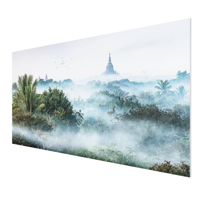 Tableaux arbres Brouillard matinal sur la jungle de Bagan