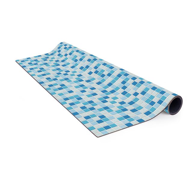 tapis chambre bleu Carreaux de mosaïque mer