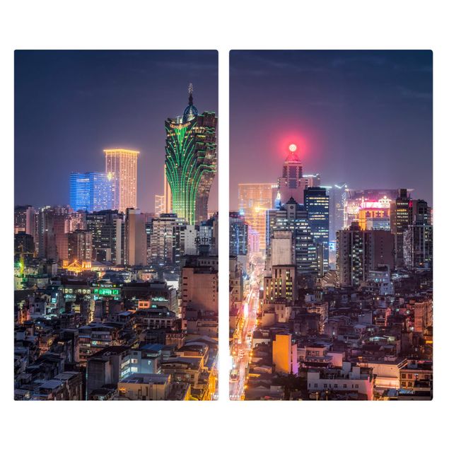 Cache plaques de cuisson - Illuminated Night In Macao