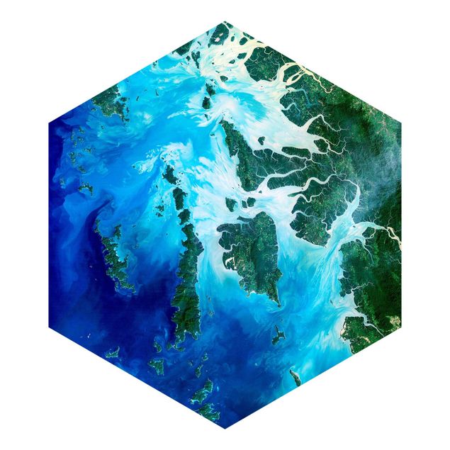 tapisserie panoramique Image NASA Archipel Asie du Sud-Est