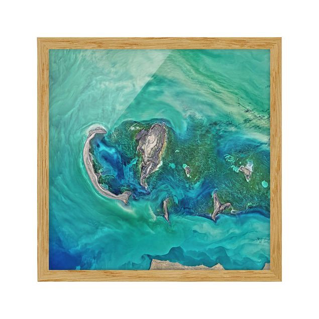 Tableau bord de mer Image NASA Mer Caspienne