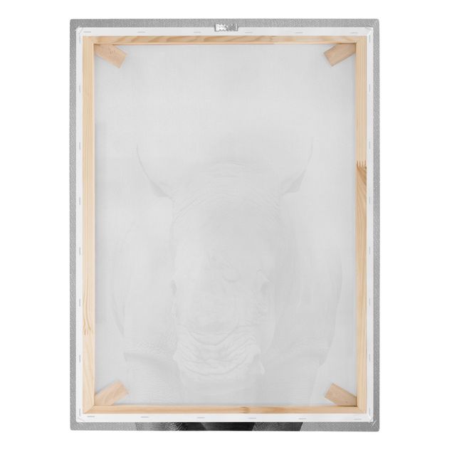 Tableaux toile Rhinocéros Nora Noir Et Blanc