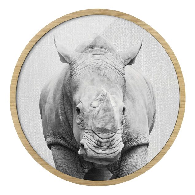 Tableaux moderne Rhinocéros Nora Noir Et Blanc