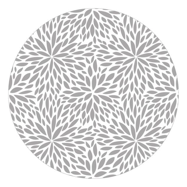 Papier peint à motifs Motif naturel de fleurs en gris