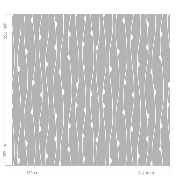 rideaux modernes Natural Pattern With Semicircles In Front Of Gray
