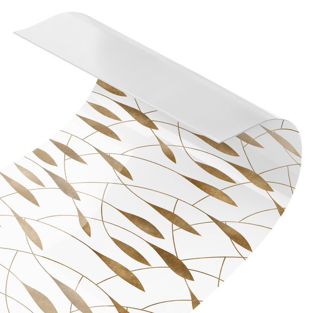 Revêtements muraux pour cuisine - Natural Pattern Sweeping Leaves In Gold II