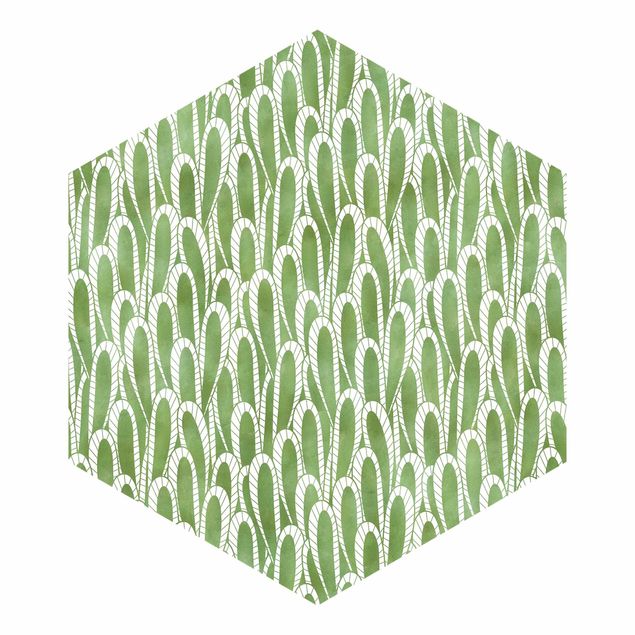 Papier peint panoramique Motif naturel Succulents en vert
