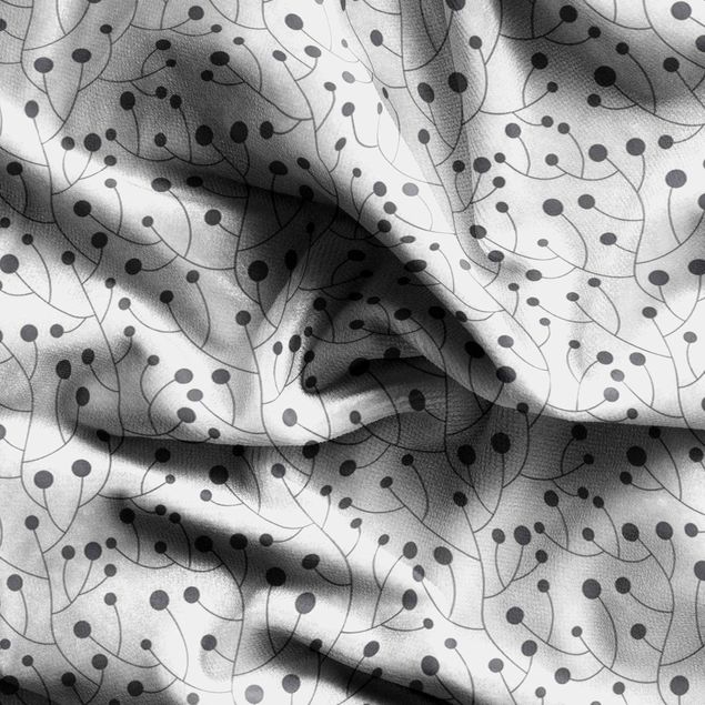 rideau occultant motif Natural Pattern Growth With Dots Gray