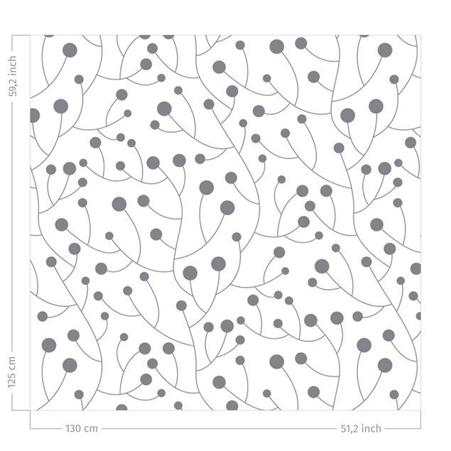 rideaux cuisine moderne Natural Pattern Growth With Dots Gray