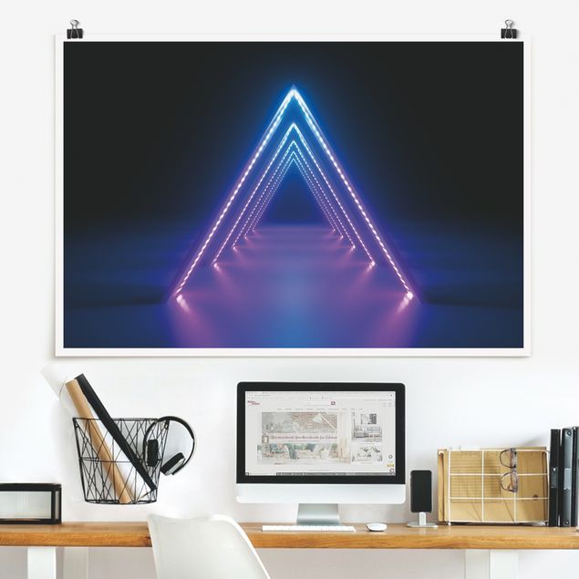 Tableaux modernes Neon Triangle