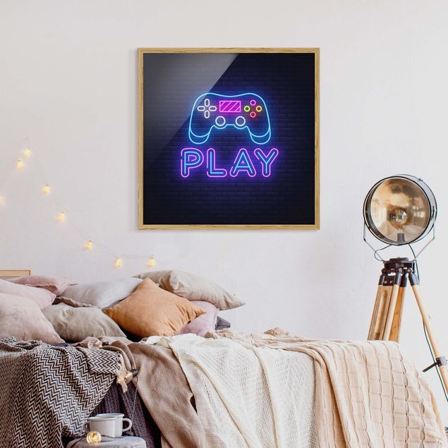 Tableau moderne Neon Gaming Controller