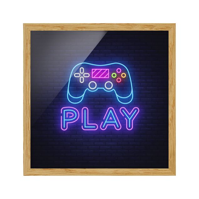 Tableau décoration Neon Gaming Controller