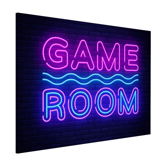 Tableaux magnétiques avec citations Neon Text Game Room