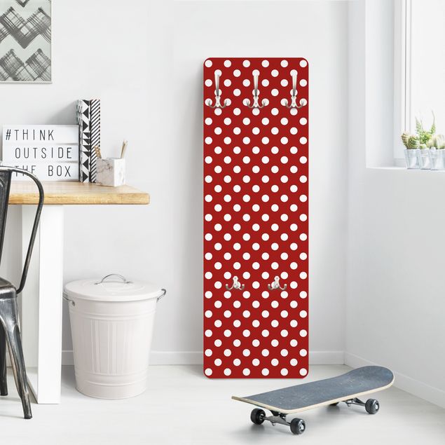 Porte manteau mural rouge No.DS92 Dot Design Girly Rouge