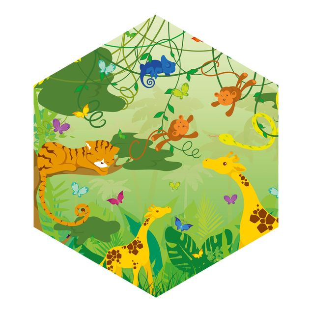 Papier peint animaux forêt No.IS87 Jungle Game