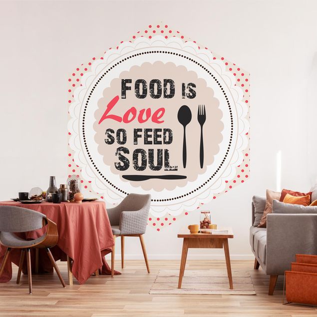 Papier peint à motifs No.KA27 Food Is Love