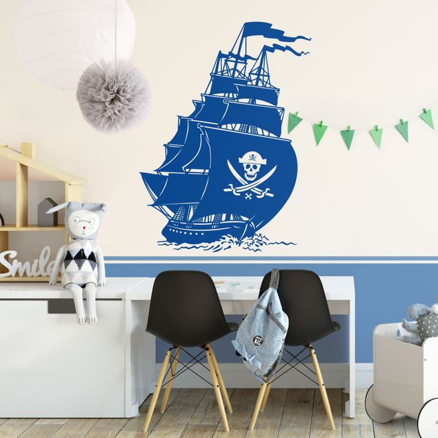 Sticker mural pirate No.SF506 bateau pirate
