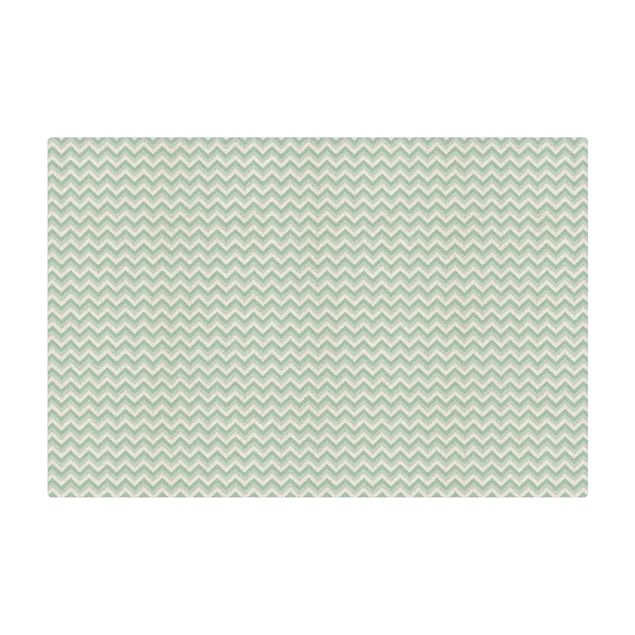 Tapis en liège - No.YK38 Zigzag Pattern Green - Format paysage 3:2