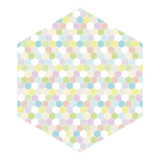 Papier peint panoramique No.YK52 Hexagone Pastel
